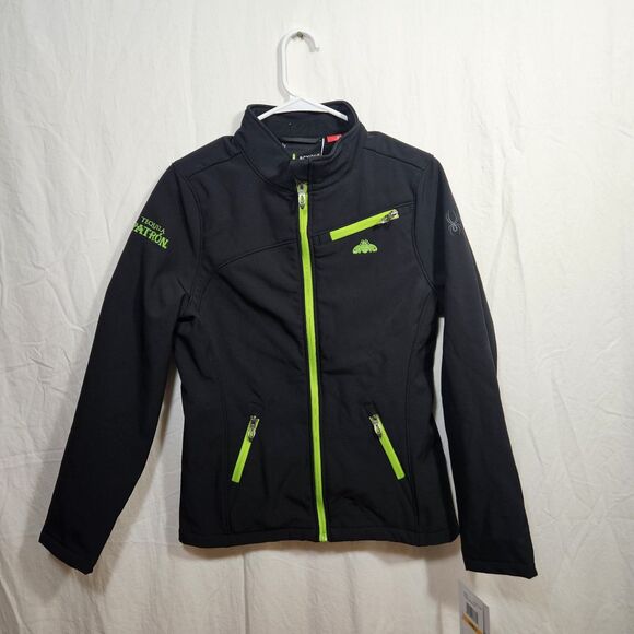 NWT Women's Spyder Patron Tequila Black & Neon Green  Jacket - Small - Picture 1 of 12